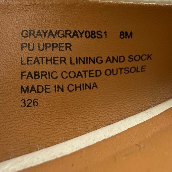 Steve Madden Graya White Patent Leather Studded Pointed Toe Slingback Flats 8 - Picture 7 of 7